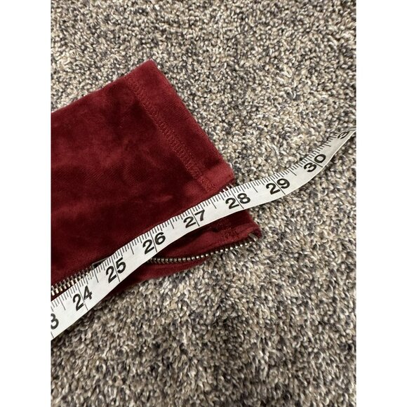Vintage Juicy Couture Red Velour Pants Zippered Ankle Small EUC Y2K - Picture 6 of 6